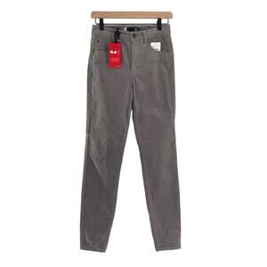 Kut from the Kloth High Rise Diana Ab Skinny Corduroy in Grey Size 4